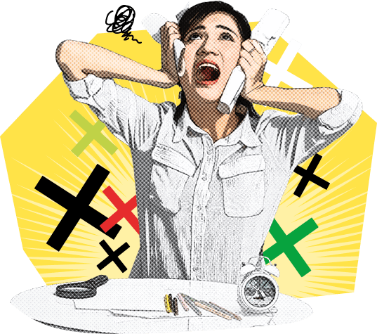 嘆く女性
